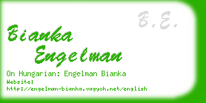 bianka engelman business card